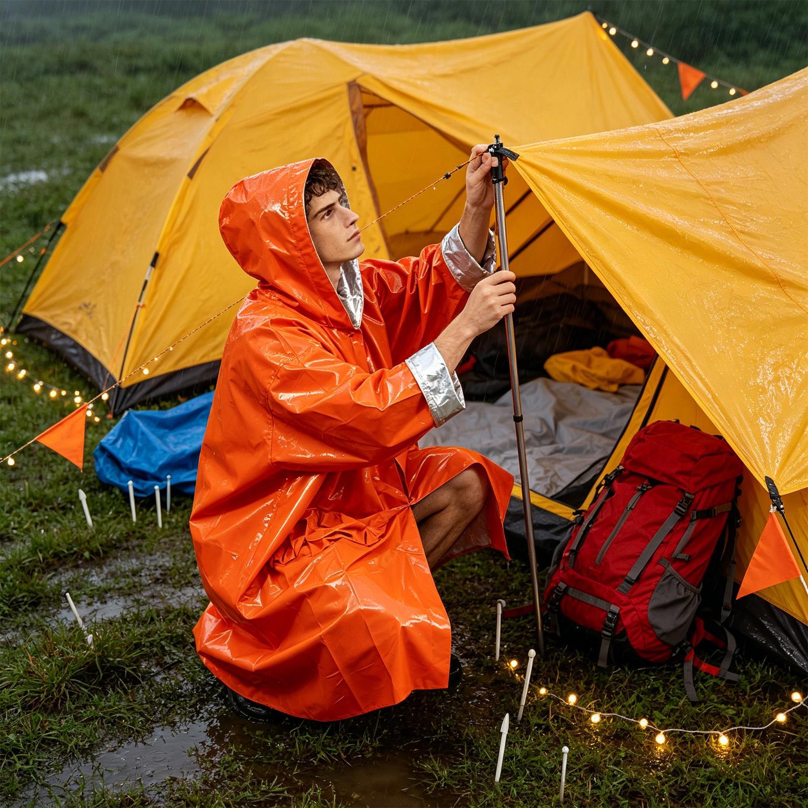 1Pc Emergency Waterproof Film  - Emergency Poncho Rain 评论和价格