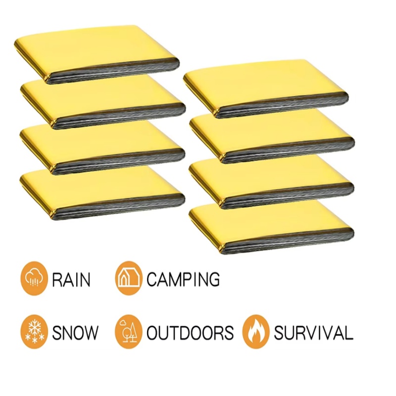 130×210cm Gold Mylar Survival  - Survival Blanket Reflective 评论和价格