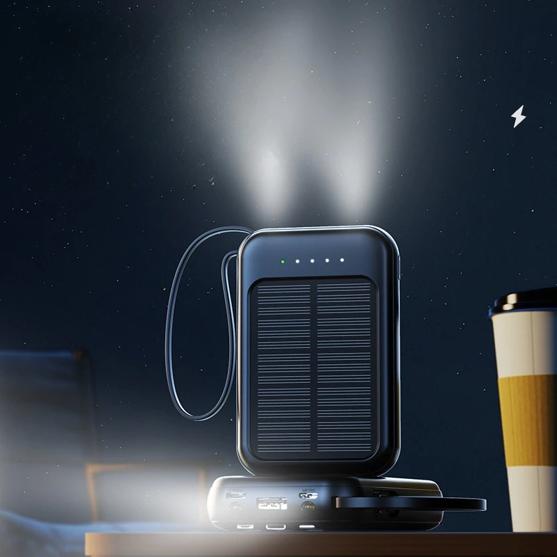 Solar Power Bank Built-in Cabl - Solar Emergency Charger 评论和价格