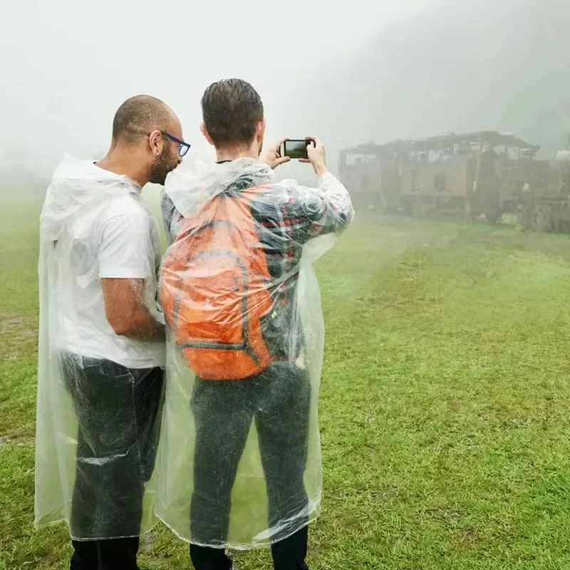 5/10PCS Compact Disposable Rai - Emergency Poncho Rain 评论和价格