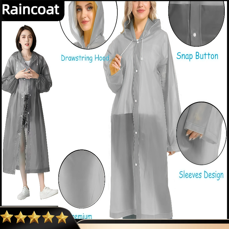 Rain Ponchos For Adults Pouch  - Emergency Poncho Rain 评论和价格