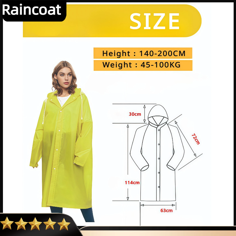 Rain Ponchos For Adults Pouch  - Emergency Poncho Rain 评论和价格