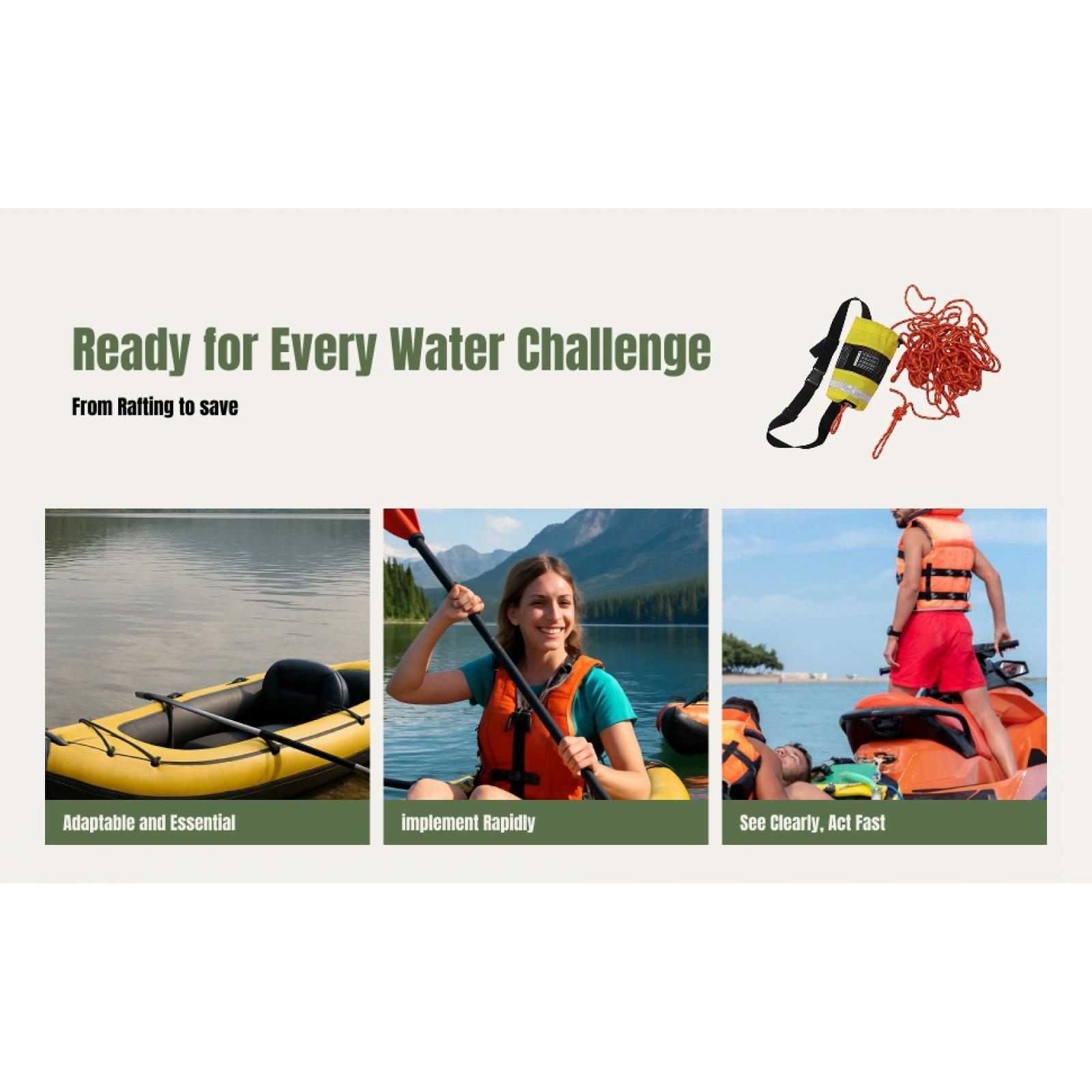 Kayak Throw Rope Bag Water Res - Rescue Rope Throw 评论和价格